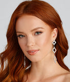 Dazzling Diamond-Shaped Rhinestone Earrings for 2022 festival outfits, festival dress, outfits for raves, concert outfits, and/or club outfits