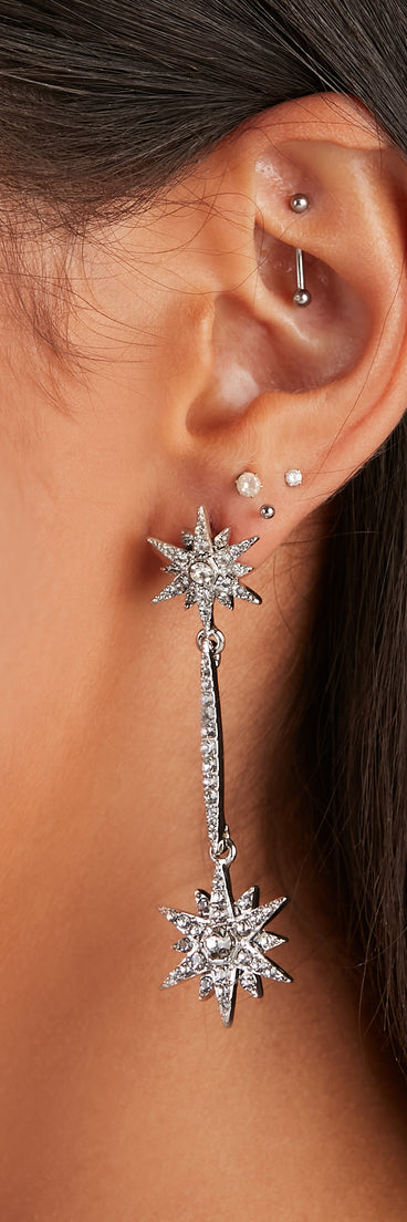 With Star Power Starburst Rhinestone Earrings as your homecoming jewelry or accessories, your 2023 Homecoming dress look will be fire!
