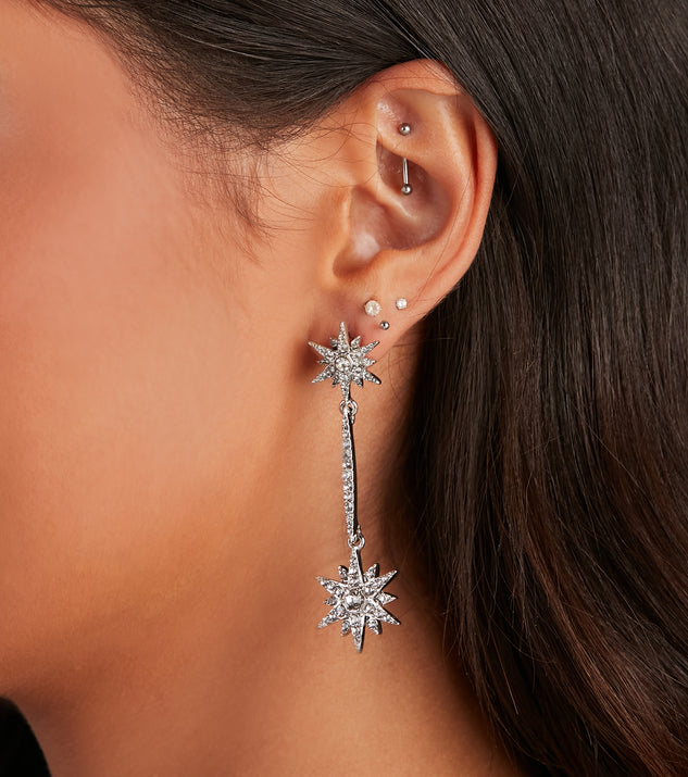 With Star Power Starburst Rhinestone Earrings as your homecoming jewelry or accessories, your 2023 Homecoming dress look will be fire!