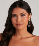 Star Power Starburst Rhinestone Earrings