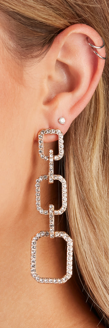 Precious Gems Three Tier Earrings for 2022 festival outfits, festival dress, outfits for raves, concert outfits, and/or club outfits