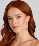 Glam Rhinestone Twisted Hoop Earrings is the perfect Homecoming look pick with on-trend details to make the 2023 HOCO dance your most memorable event yet!