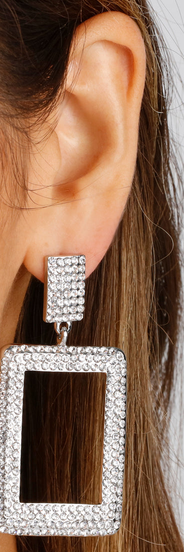 Diva Moment Rhinestone Statement Earrings