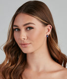 Flawless Cubic Zirconia Teardrop Stud Earrings
