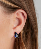 Flawless Cubic Zirconia Teardrop Stud Earrings