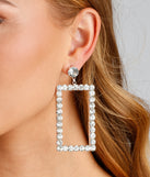 Drama Chic Rhinestone Door Knocker Earrings