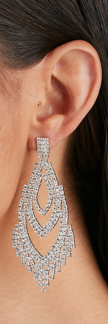 Glitzy Chandelier Fringe Earrings