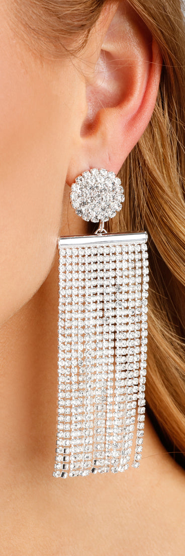 Chic Things Rhinestone Bar-Post Earrings