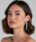 Luxe Leaf Detail Rhinestone Earrings