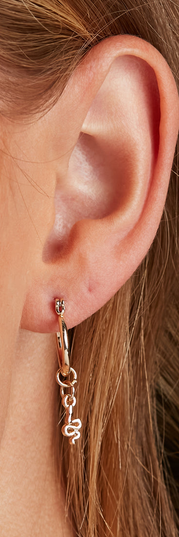 Rhinestone Heart Huggies Six Pack