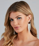 Heart Eyes Rhinestone Fringe Earrings helps create the best bachelorette party outfit or the bride's sultry bachelorette dress for a look that slays!