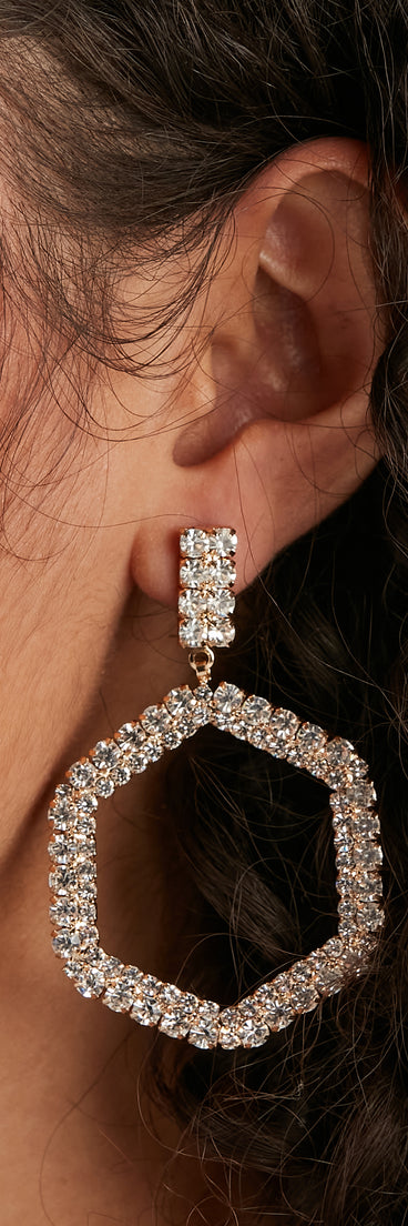 Sense Of Glam Rhinestone Earrings