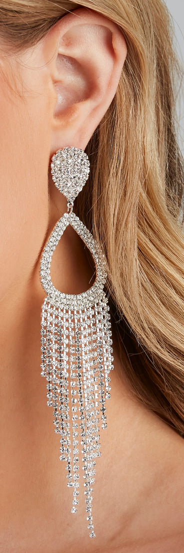 Teardrops Of Shine Fringe Earrings