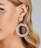 Sparkly Rhinestone Circle Hoops