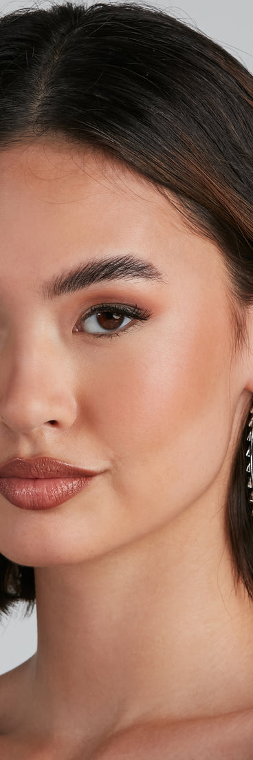 Step Up The Glam Rhinestone Hoop Earrings for 2022 festival outfits, festival dress, outfits for raves, concert outfits, and/or club outfits