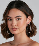Step Up The Glam Rhinestone Hoop Earrings for 2022 festival outfits, festival dress, outfits for raves, concert outfits, and/or club outfits