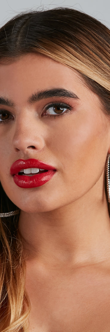 Heart Eyes Rhinestone Hoops