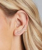 Dainty Glam Ear Cuff And Stud Earring Set is a trendy pick to create 2023 festival outfits, festival dresses, outfits for concerts or raves, and complete your best party outfits!