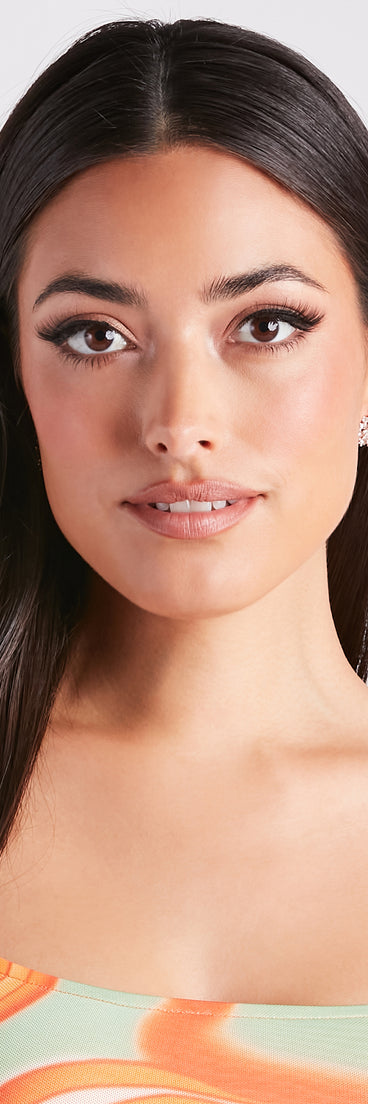 Glam Elements Cluster Stud Earrings