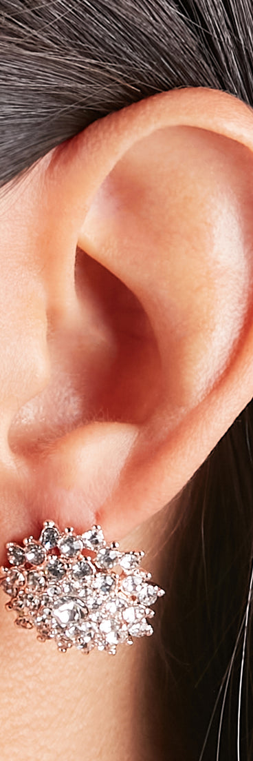 Glam Elements Cluster Stud Earrings