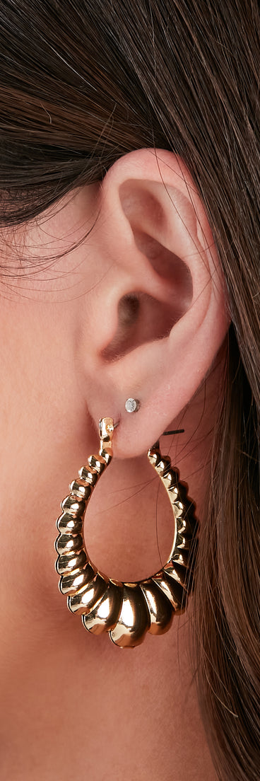 Gold Plated Teardrop Hoops