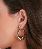 Gold Plated Teardrop Hoops