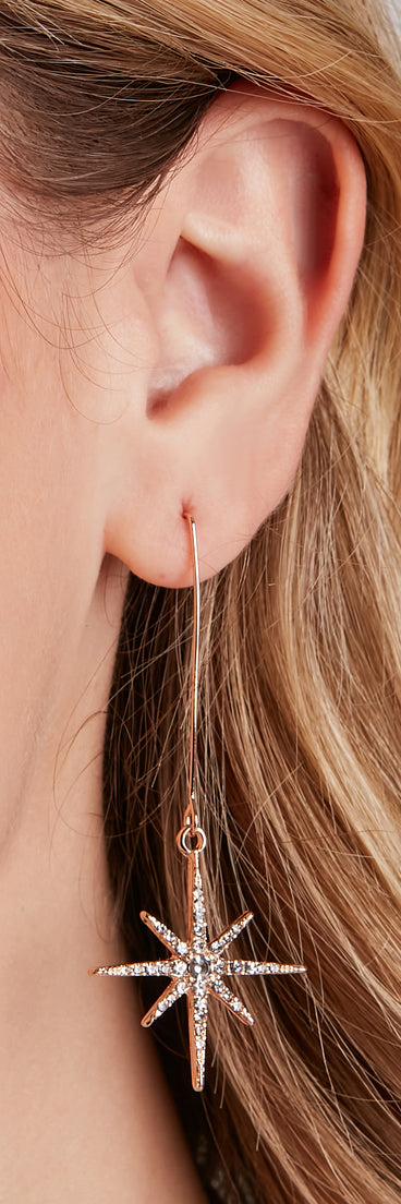 Shooting Star Rhinestone Earrings