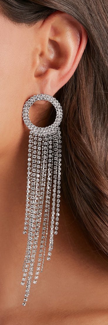 Luxe Locks Rhinestone Earrings