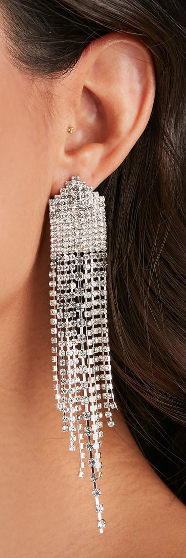 Gleam And Glitz Rhinestone Earrings