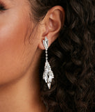 Long For Sparkle Cubic Zirconia Linear Earrings