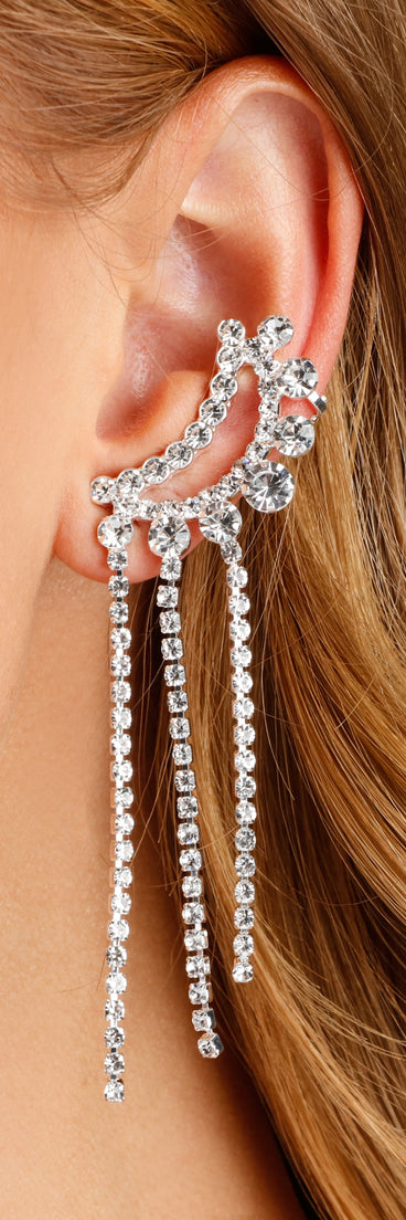 Lunar Eclipse Rhinestone Ear Cuffs is a trendy pick to create 2023 festival outfits, festival dresses, outfits for concerts or raves, and complete your best party outfits!