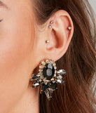 Edgy Vintage Spike Rhinestone Earrings is a trendy pick to create 2023 festival outfits, festival dresses, outfits for concerts or raves, and complete your best party outfits!