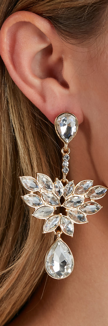 Angelic Glow Marquise Statement Earrings