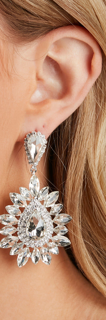 Statement Rhinestone Spike Earrings