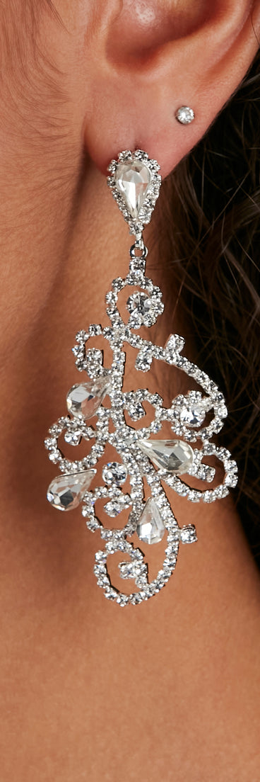 Glam Soirée Crystal Chandelier Earrings