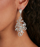 Glam Soirée Crystal Chandelier Earrings
