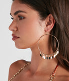 Leafy Greens Charm Hoop Earrings is a trendy pick to create 2023 festival outfits, festival dresses, outfits for concerts or raves, and complete your best party outfits!