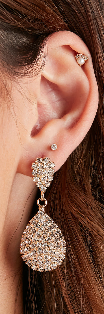 Bonjour Glam Teardrop Earrings for 2022 festival outfits, festival dress, outfits for raves, concert outfits, and/or club outfits