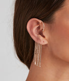 Fringe Rhinestone Ear Cuff