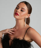 With Glistening In Rhinestone Earrings as your homecoming jewelry or accessories, your 2023 Homecoming dress look will be fire!