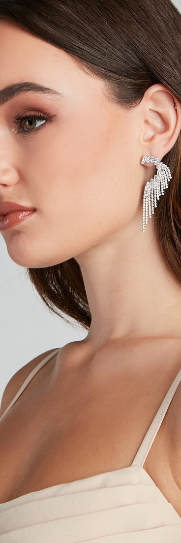 Angel Wings Rhinestone Earrings