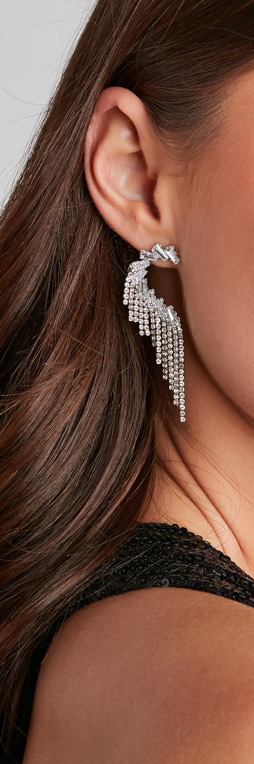 Angel Wings Rhinestone Earrings
