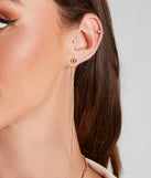 Sleek Wonder Fringe Stud Earrings