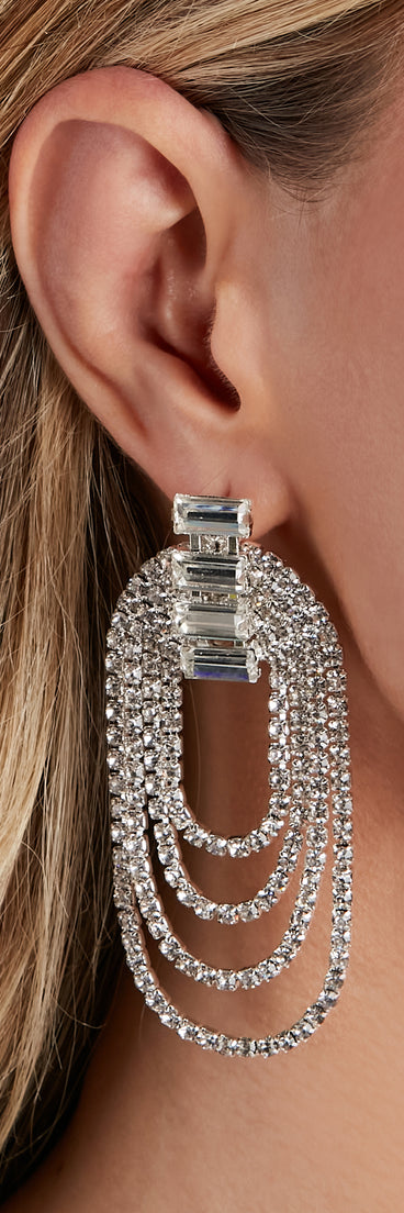 Vintage Elegance Rhinestone Earrings