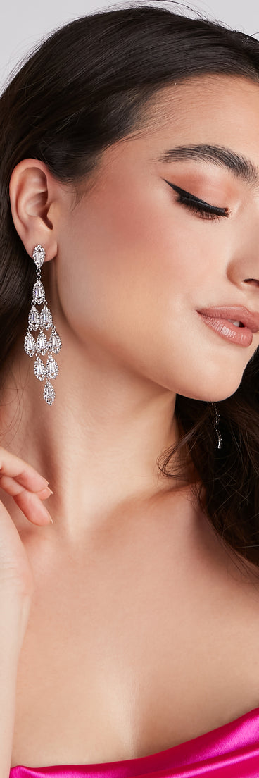 Rhinestone Chandelier Earrings