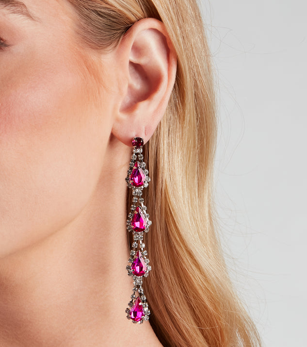 Precious Glam Rhinestone Earrings helps create the best bachelorette party outfit or the bride's sultry bachelorette dress for a look that slays!