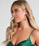 Vintage Chic Green Gemstone Earrings