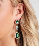 Vintage Chic Green Gemstone Earrings make the perfect finishing touch 
