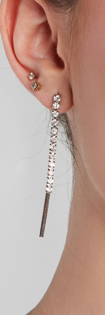Secretly Yours Rhinestone Earrings