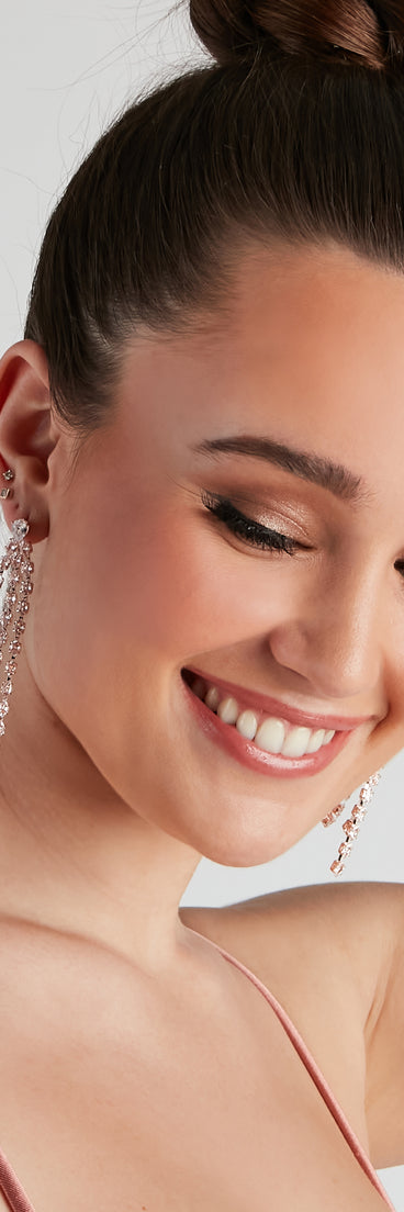Chic Elegance Cubic Zirconia Fringe Earrings